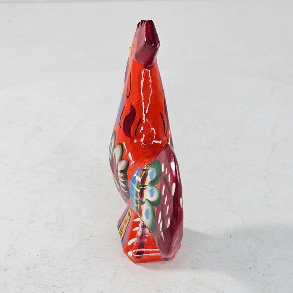 Nils Olsson Swedish Dala Rooster Figurine 3.25" Hand-Painted Red Chicken - Picture 6 of 8